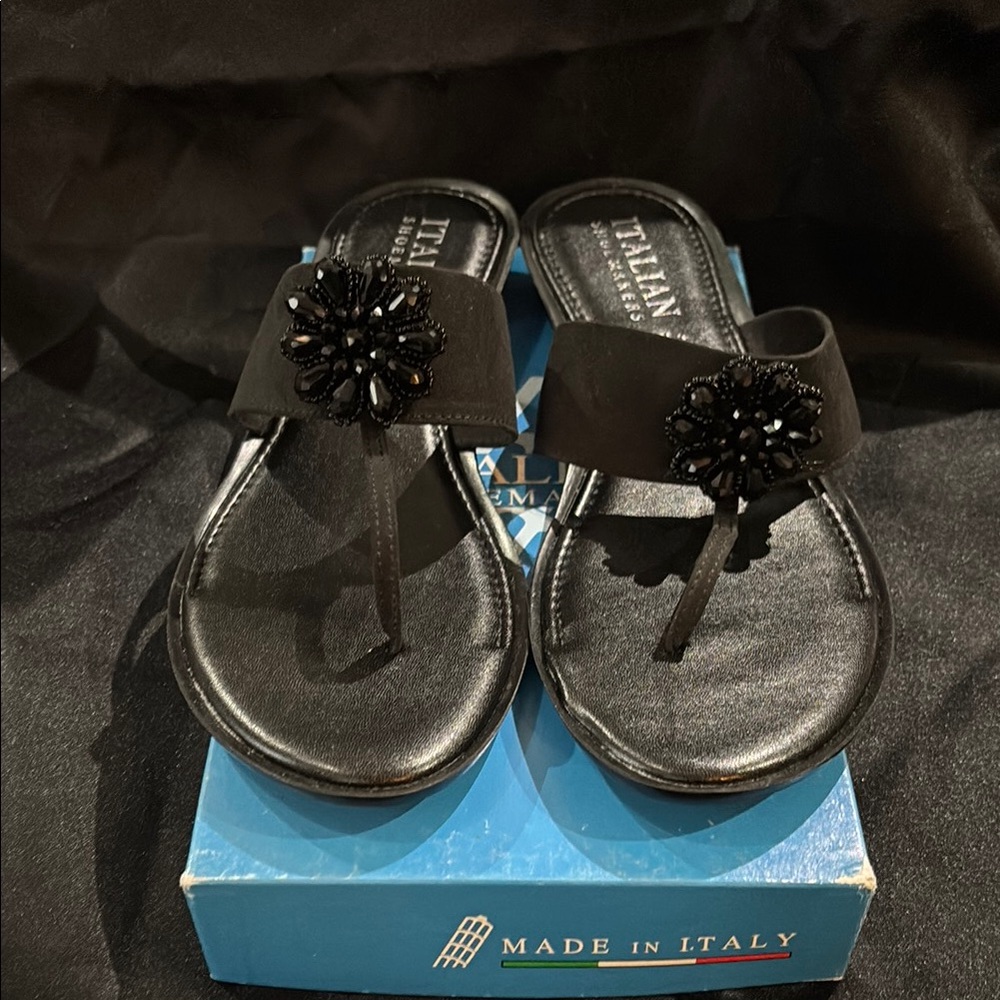 Italian Shoemakers Black Sandals